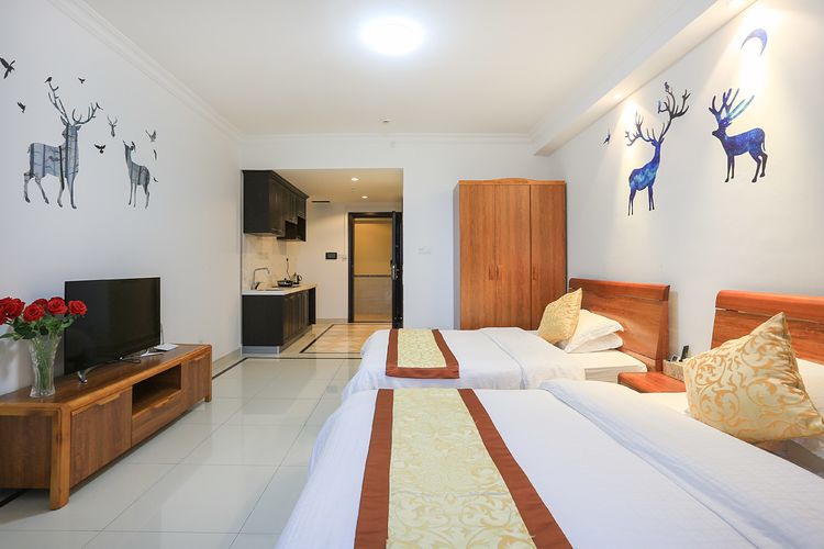 富力养生谷1房2床温馨双床房第1张